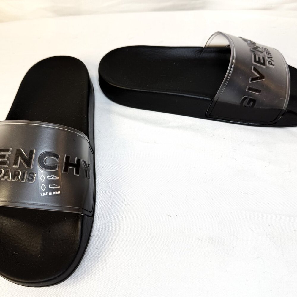 New Never Worn Givenchy Paris Transparent Rubber Slides – Neutral - Picture 2 of 4